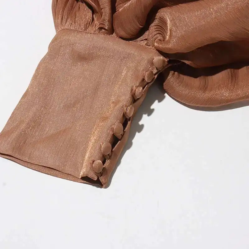 Stand Collar Maxi Dress