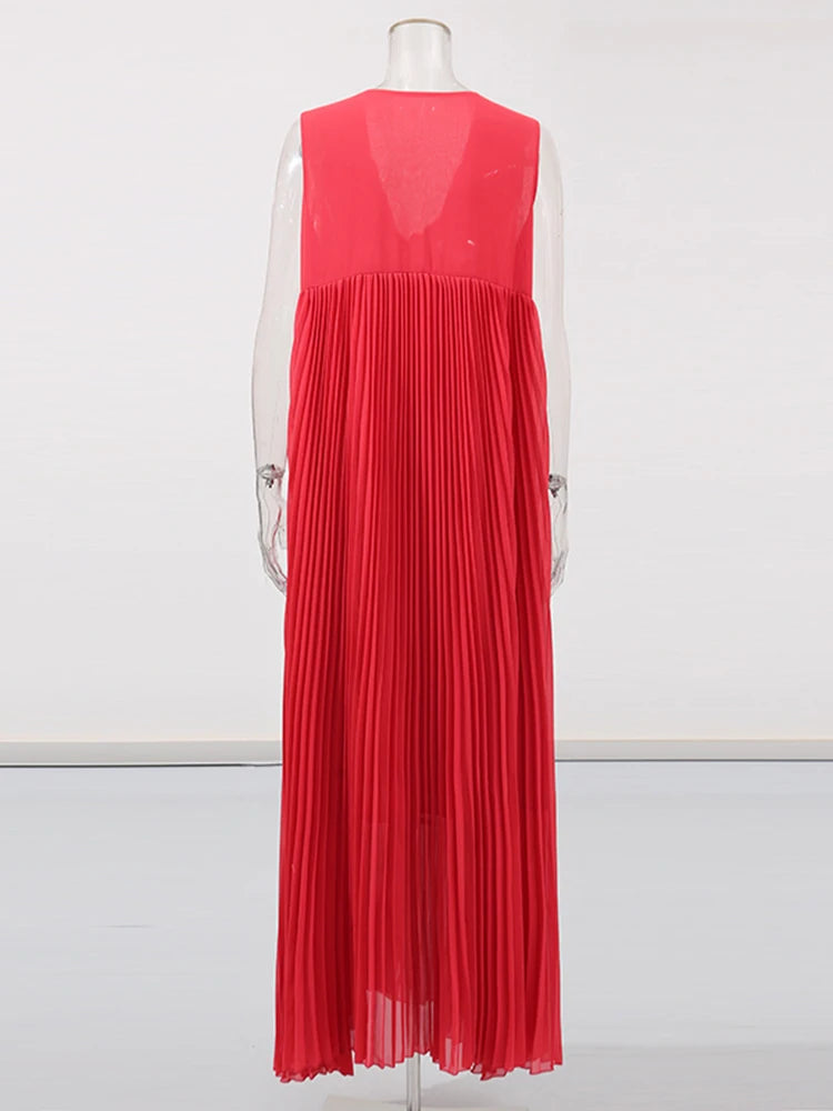 Pleated Maxi Dress
