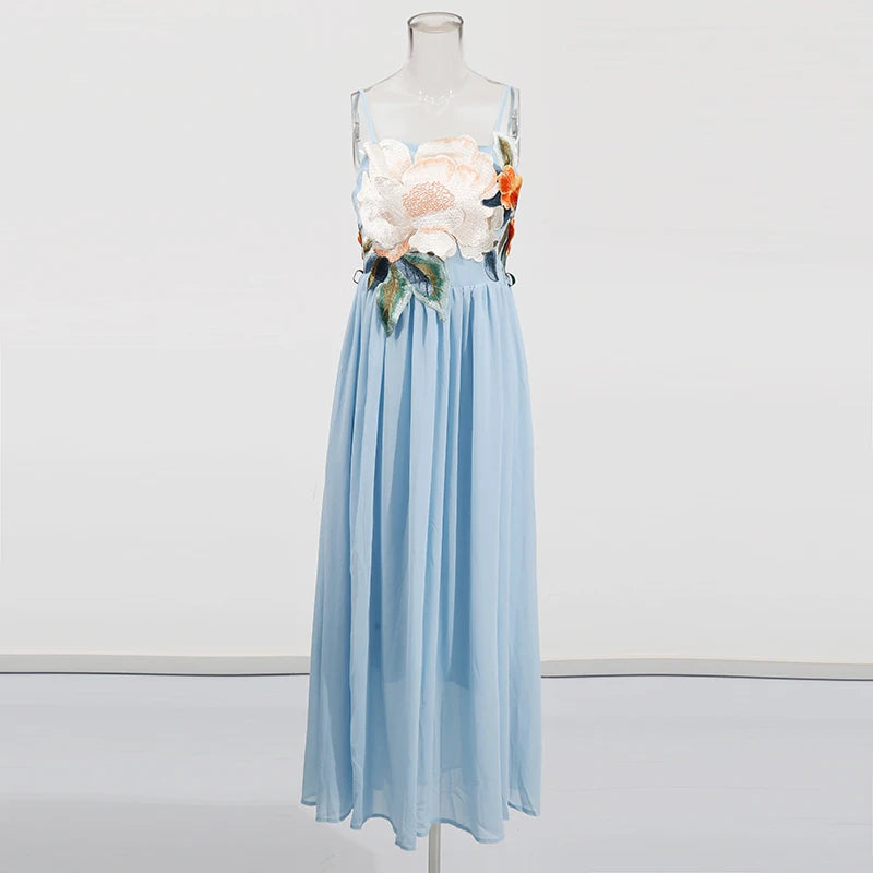 Embroidered Patchwork Dress