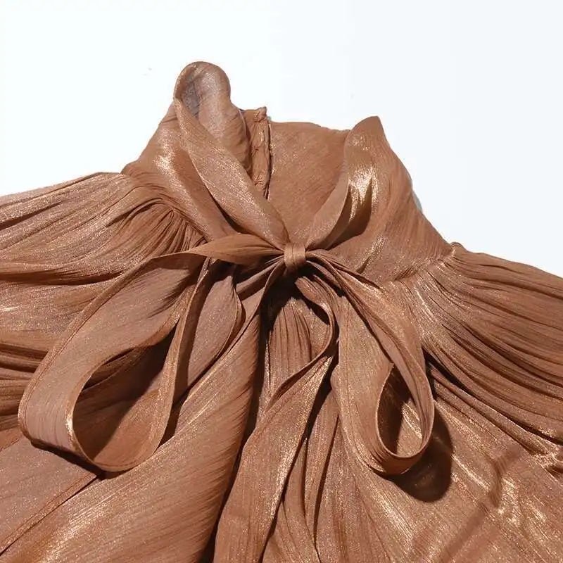 Stand Collar Maxi Dress