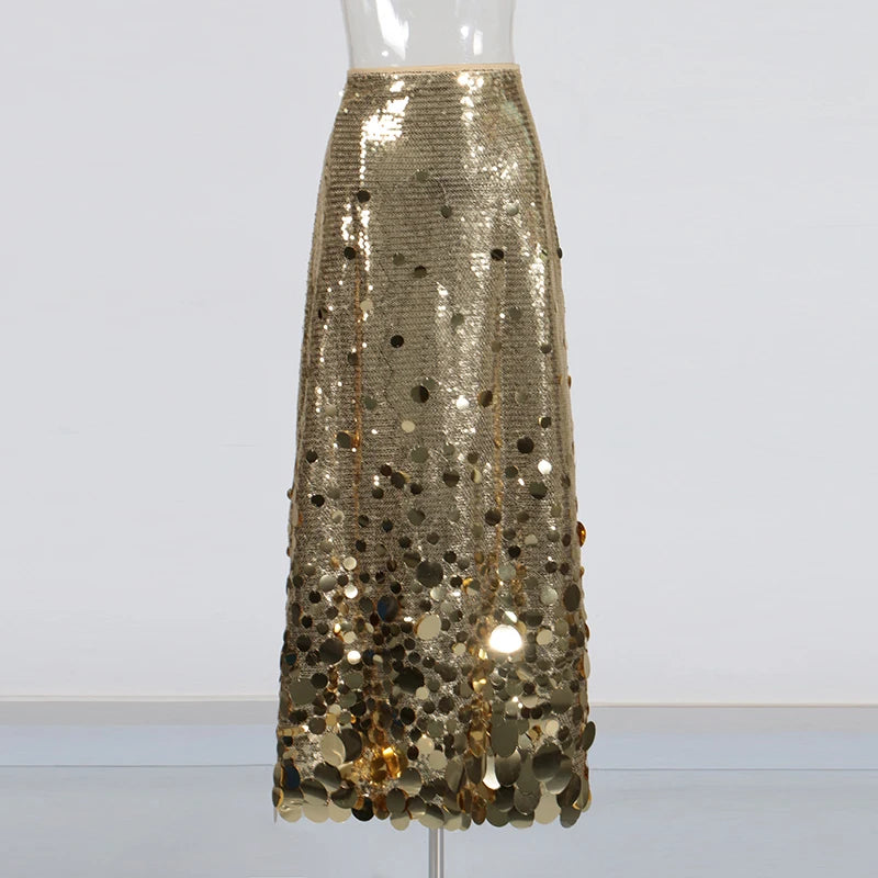 Sequins Midi Skirt