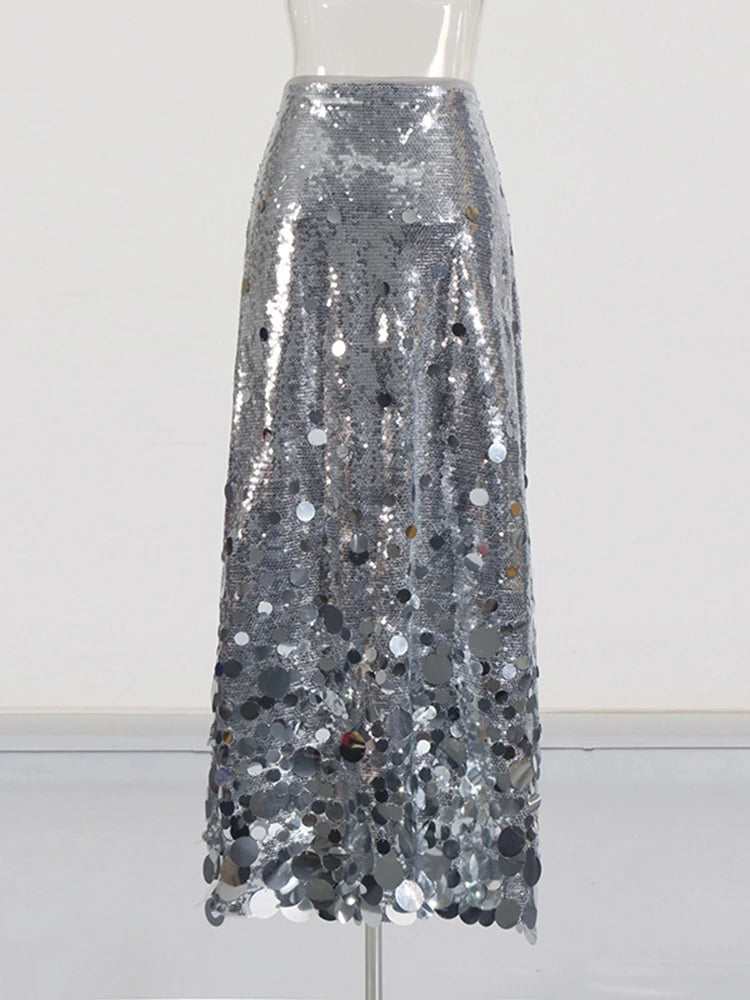 Sequins Midi Skirt