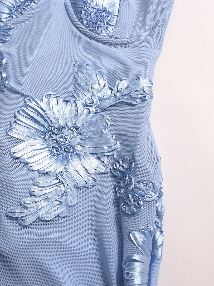 Blue Cocktail Gown