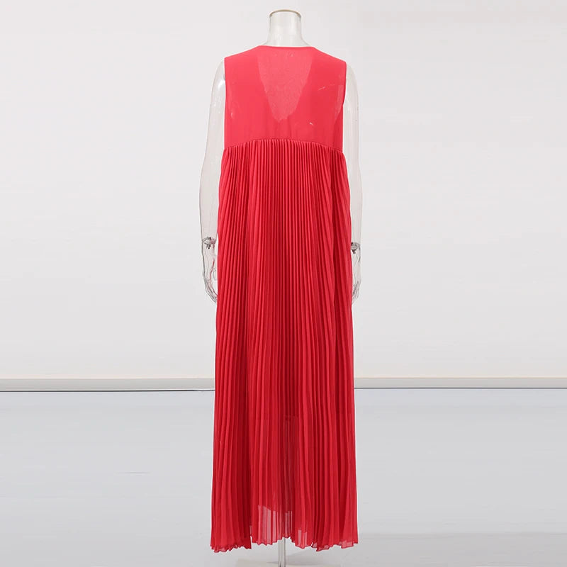 Pleated Maxi Dress