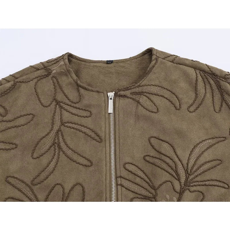 Embroidery Bomber Jacket