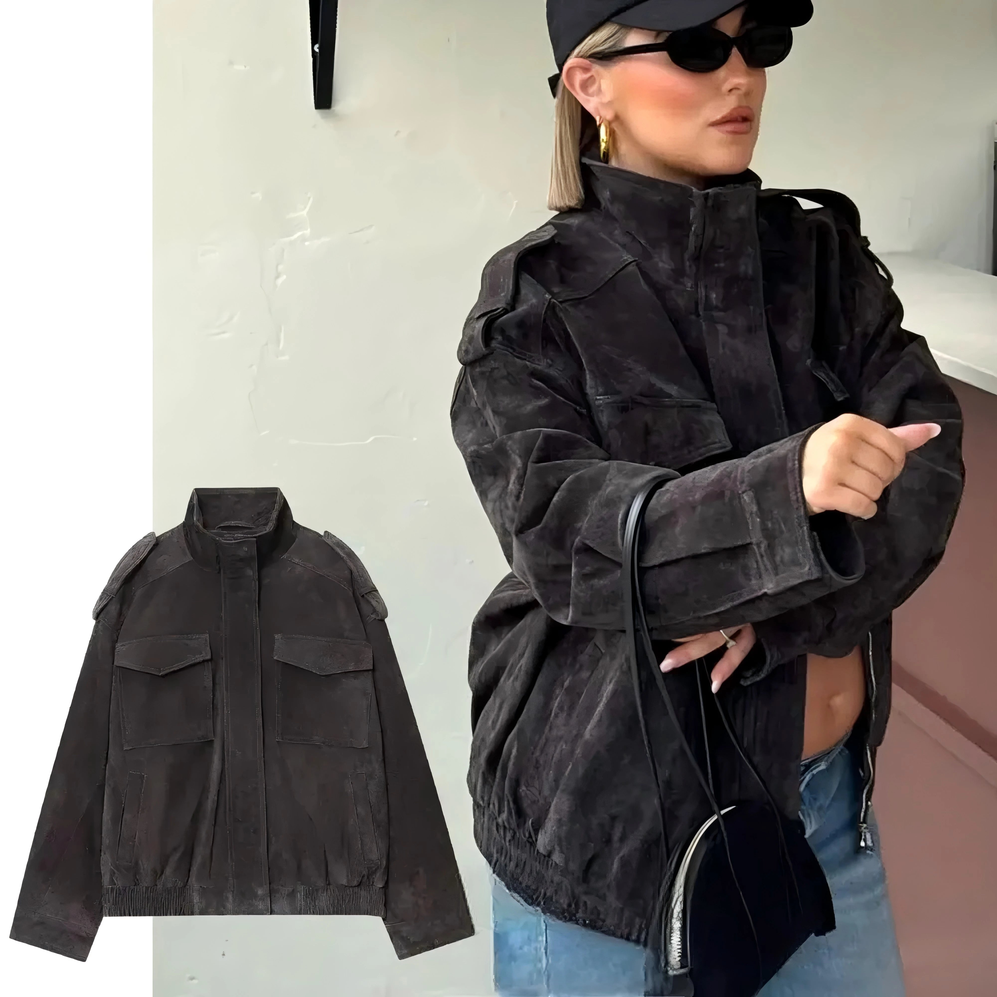 Faux Suede Jacket