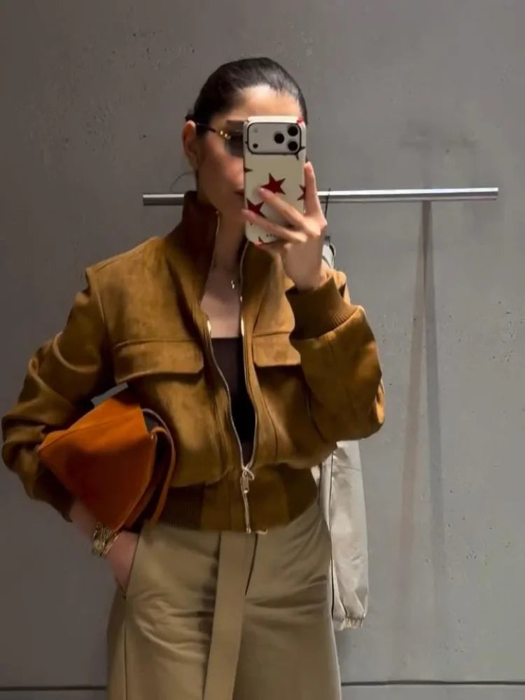 Faux Suede Jacket