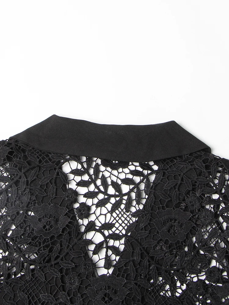 Embroidered Lace Mini Dress