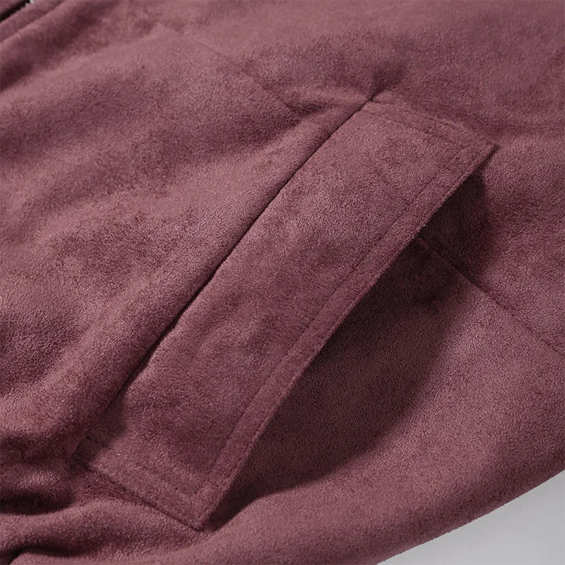 Mauve Pink Suede Jacket