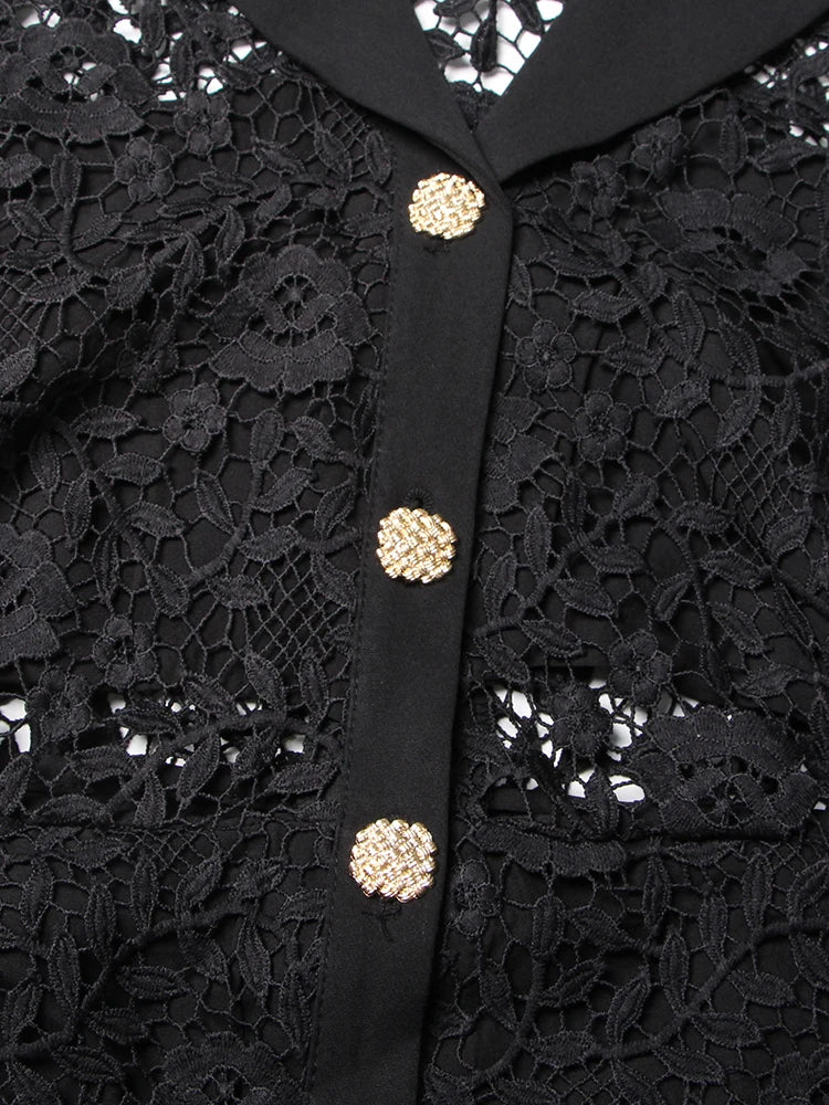 Embroidered Lace Mini Dress