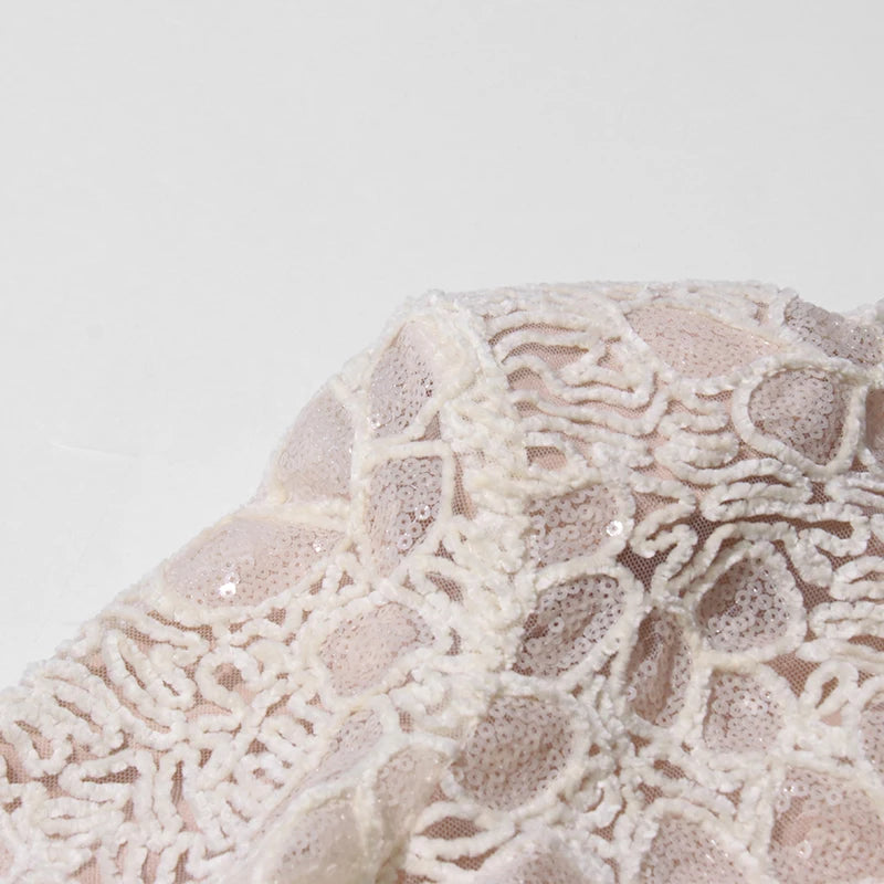 Lace and Sequins Maxi Dress