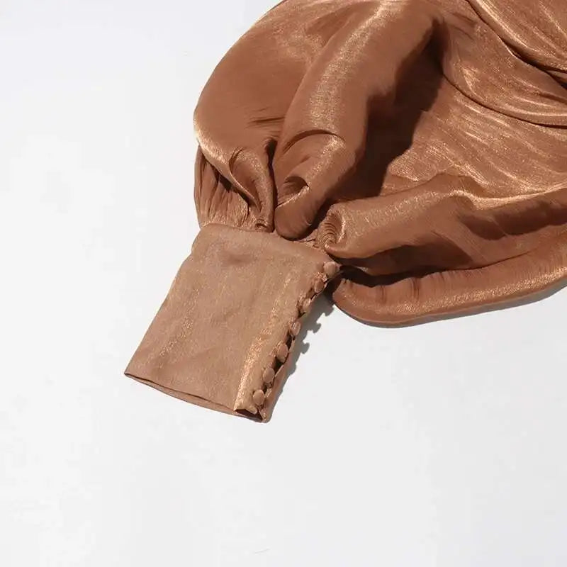 Stand Collar Maxi Dress