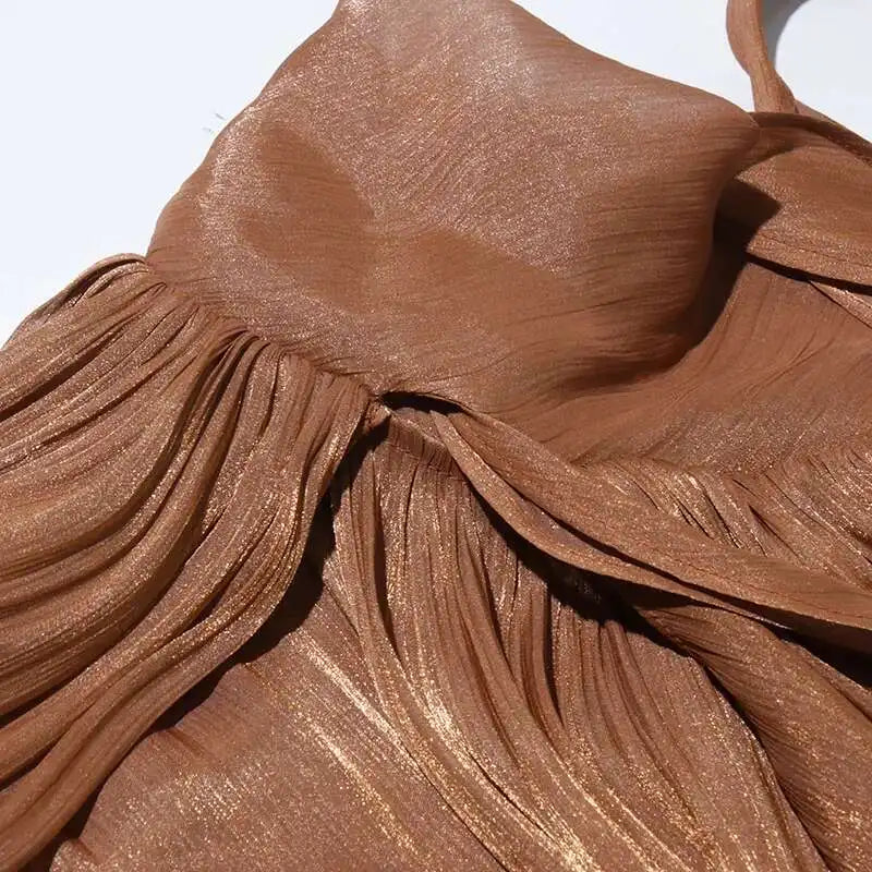 Stand Collar Maxi Dress