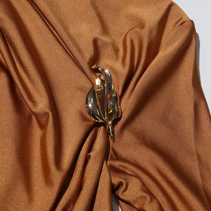 Draped Scarf Mini Dress