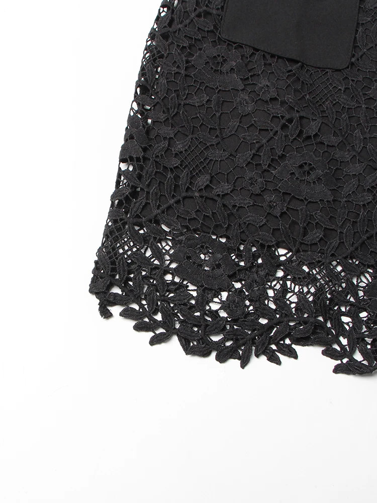 Embroidered Lace Mini Dress