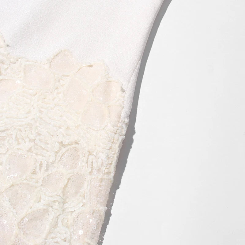 Lace and Sequins Maxi Dress