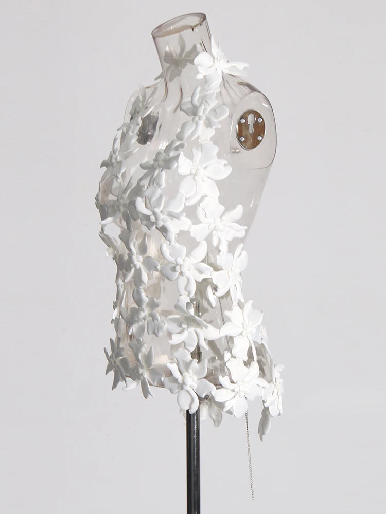 V Neck Appliques Top