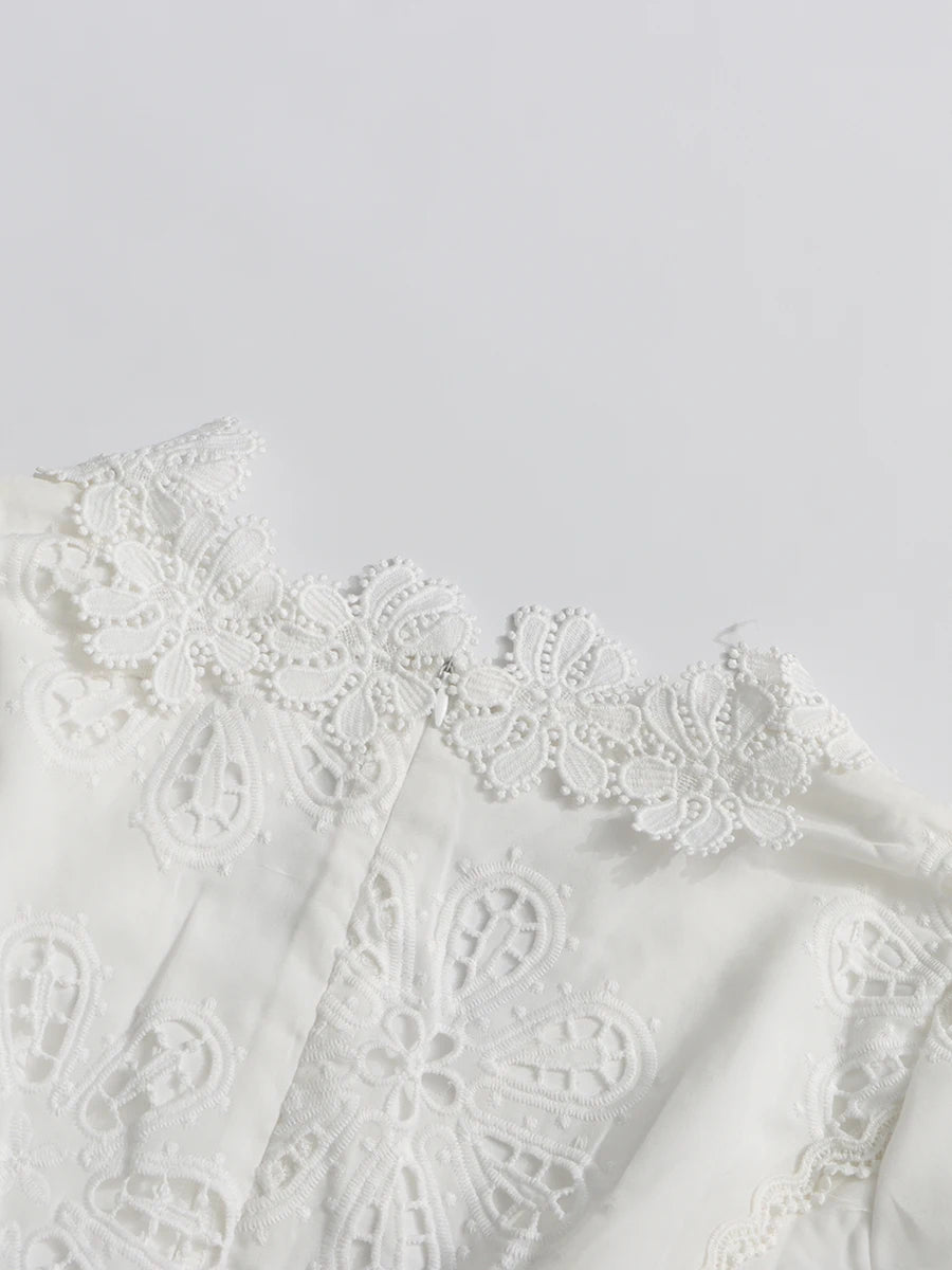 Embroidered Lace Mini Dress