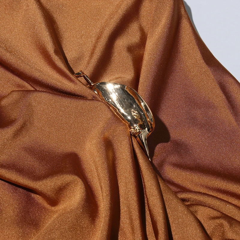 Draped Scarf Mini Dress