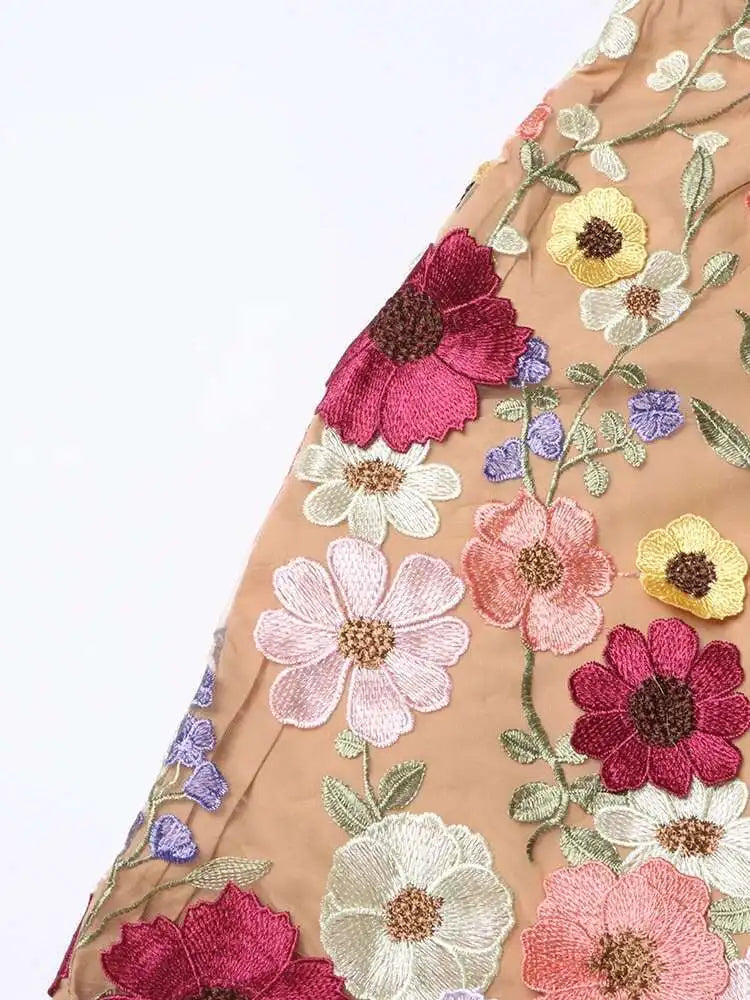 Strapless Appliques Dress