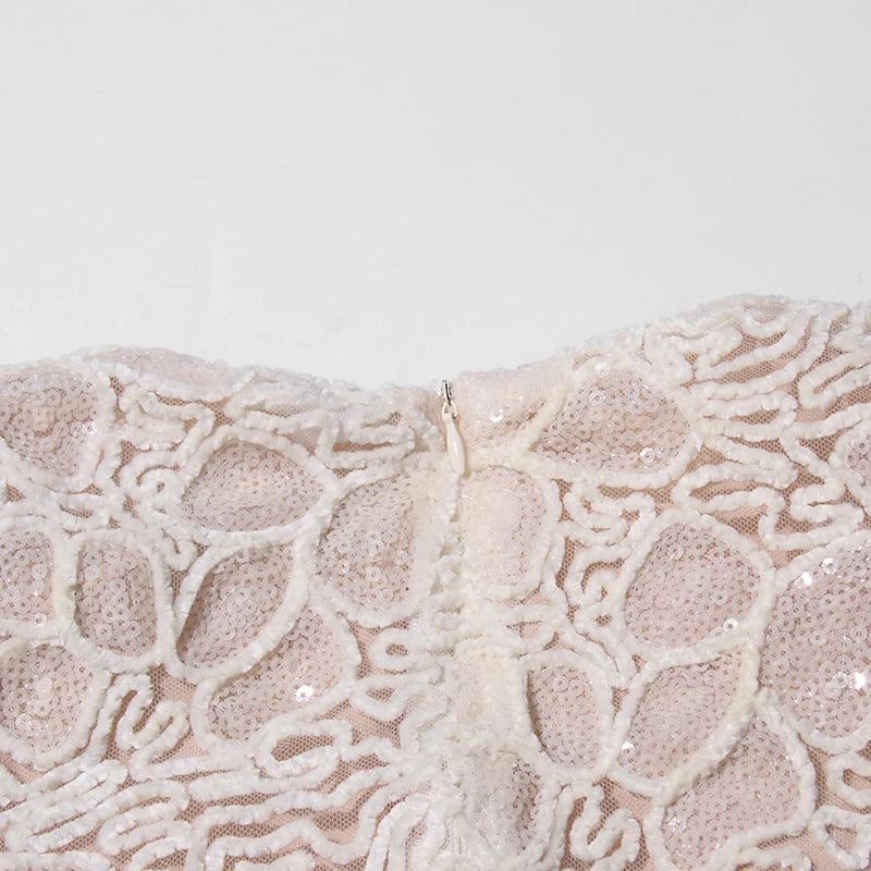 Lace and Sequins Maxi Dress