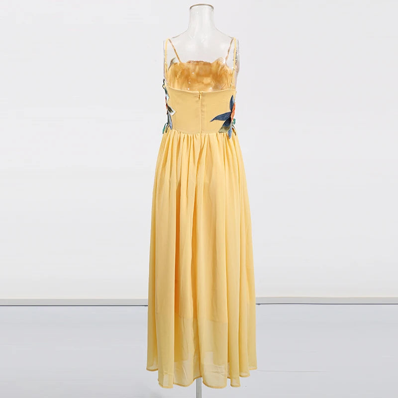 Embroidered Patchwork Dress