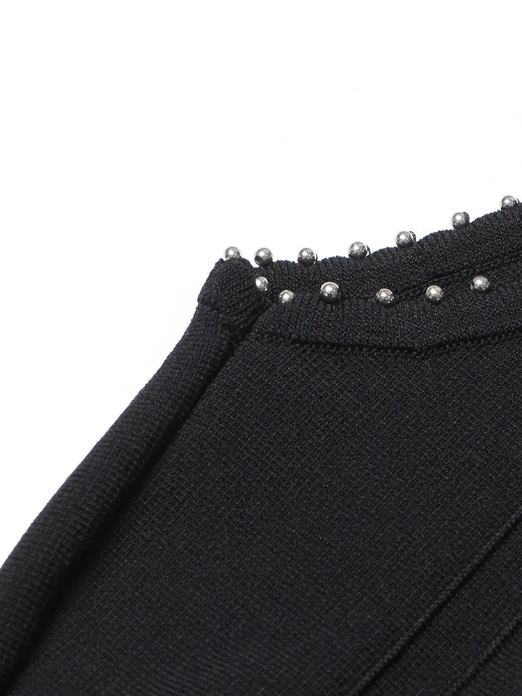 Embroidered Beads Mini Dress