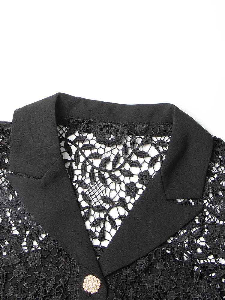 Embroidered Lace Mini Dress