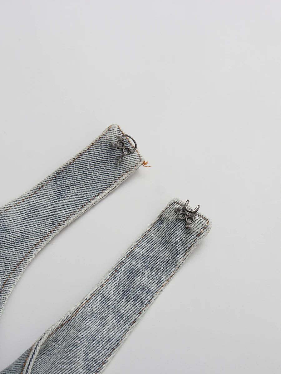 Halter Denim Mini Dress