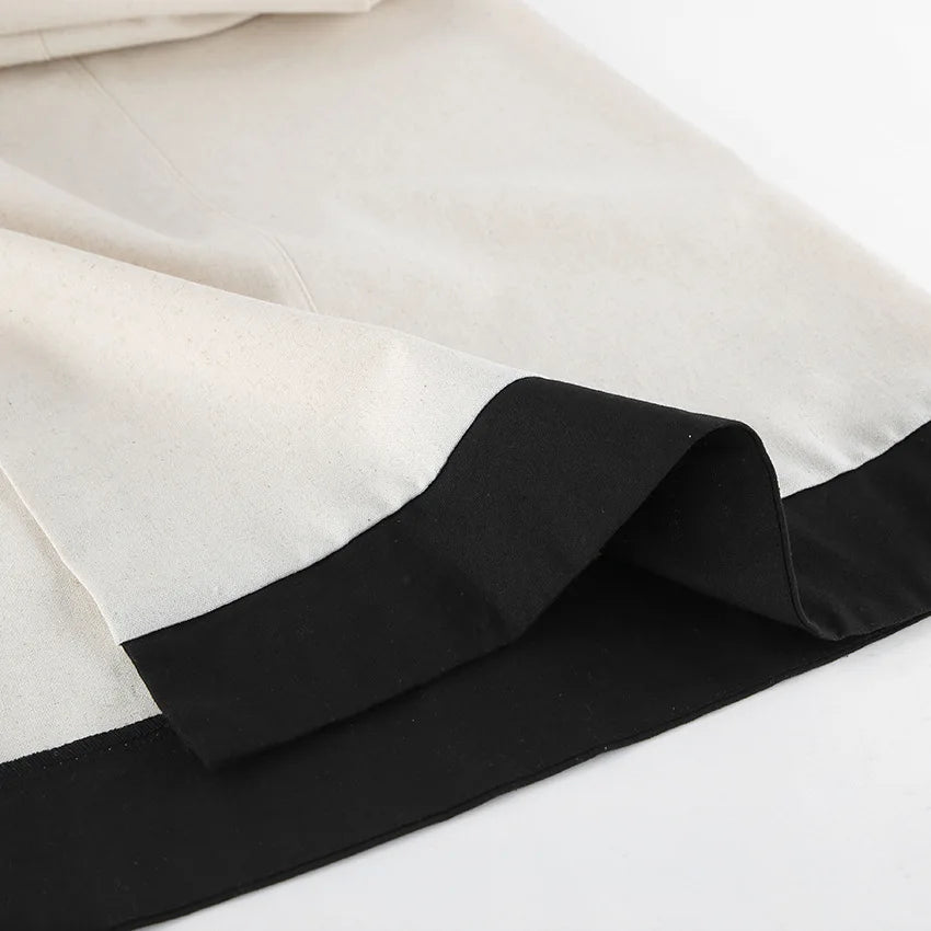 Black Trim Strapless Dress