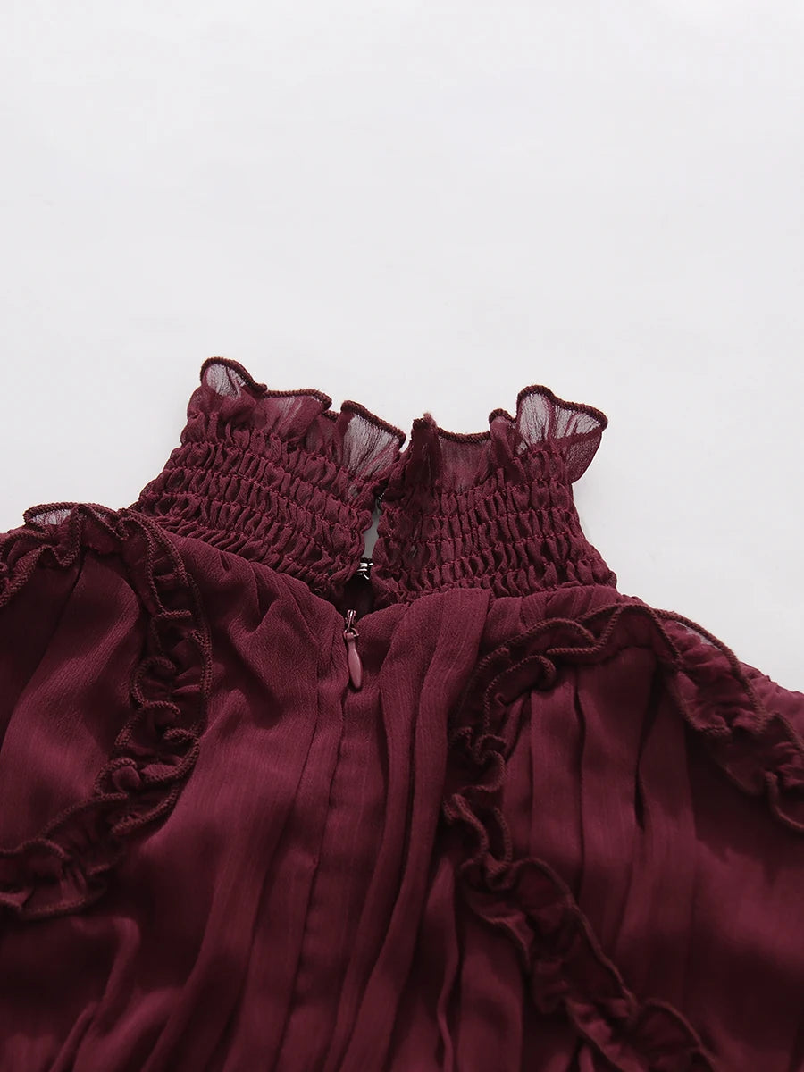High Neck Mesh Dress