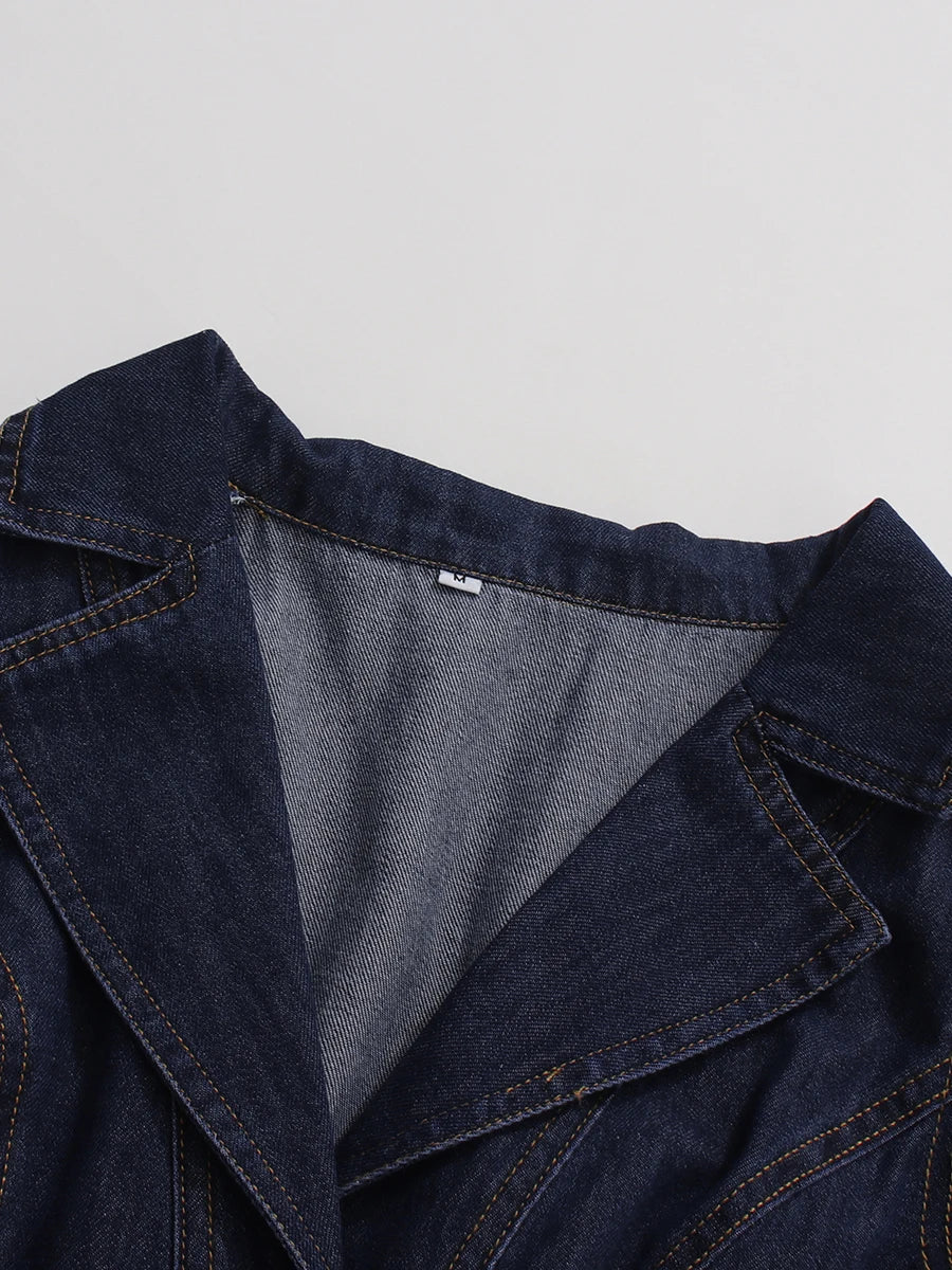 Belted Denim Mini Dress