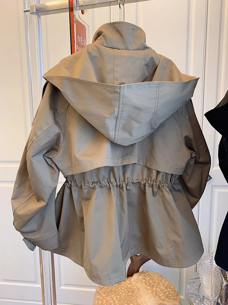 Oversized Hooded Trench Jacket