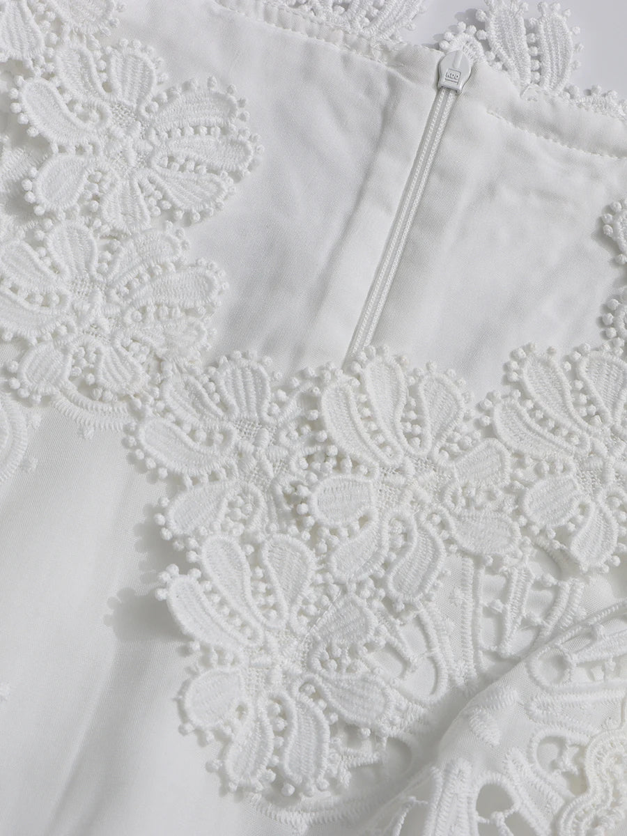 Embroidered Lace Mini Dress