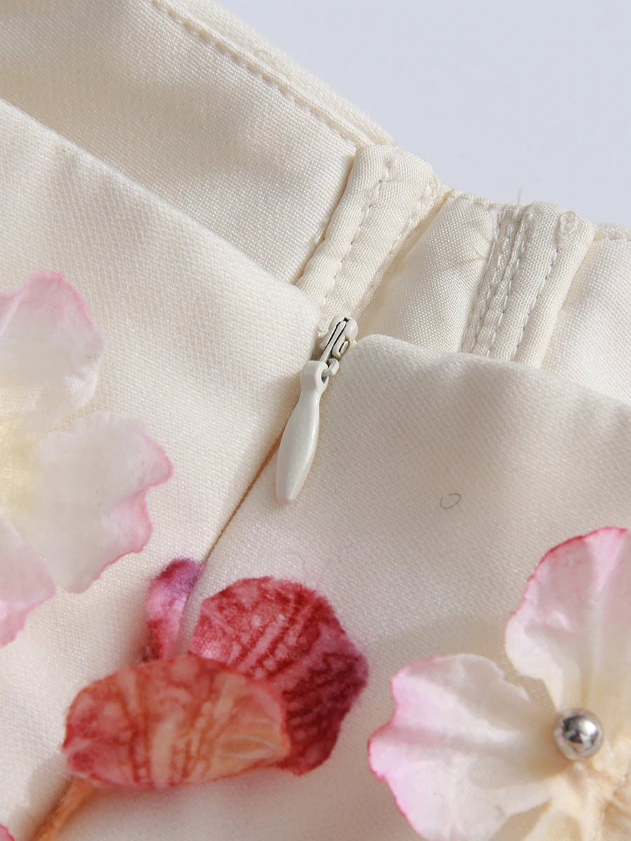 Appliques Strapless Dress