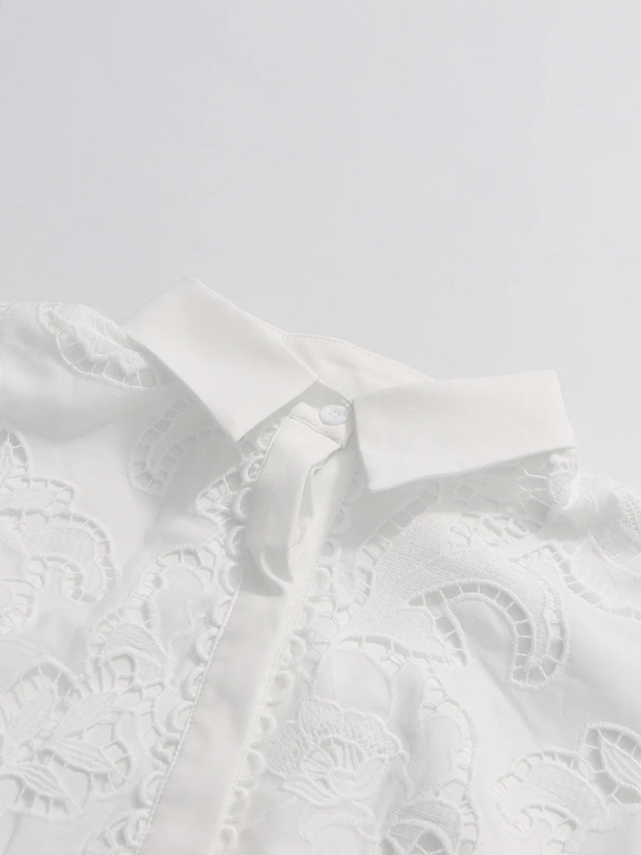 White Embroidery Dress