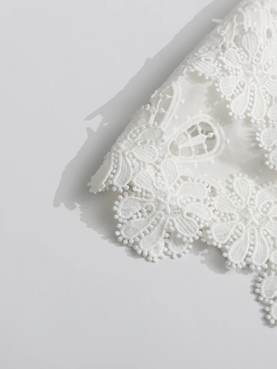 Embroidered Lace Mini Dress