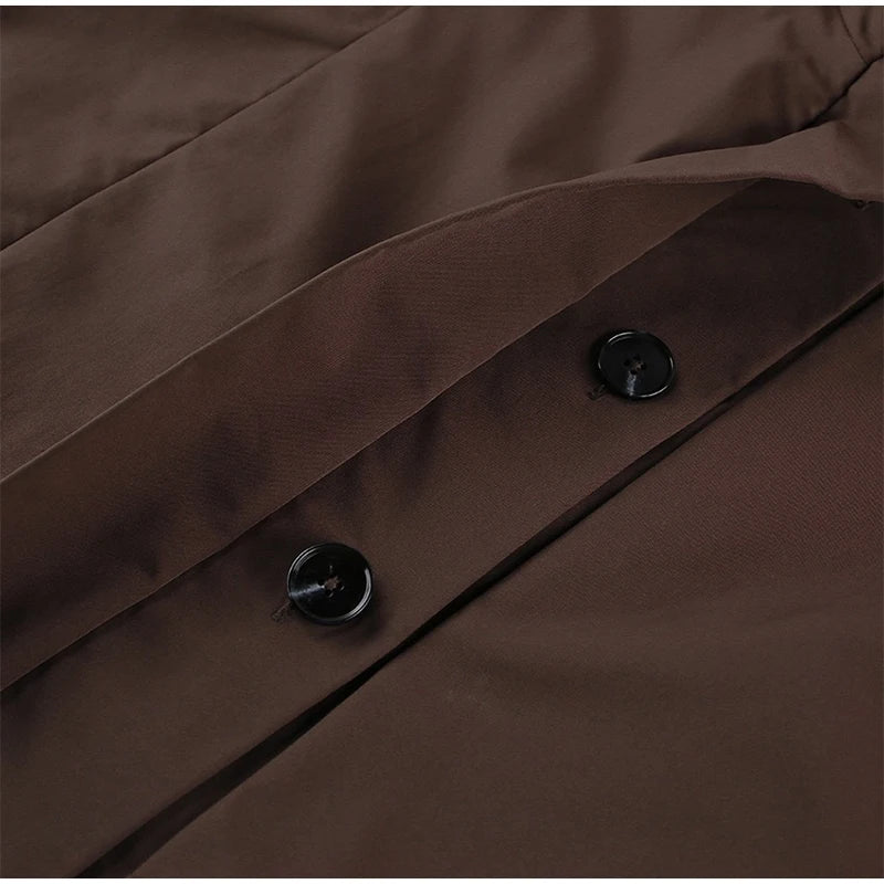 Stand Collar Belted Jacket