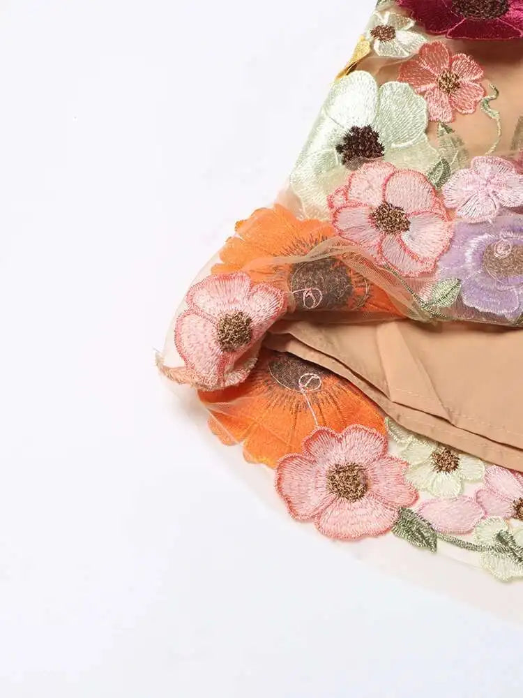 Strapless Appliques Dress