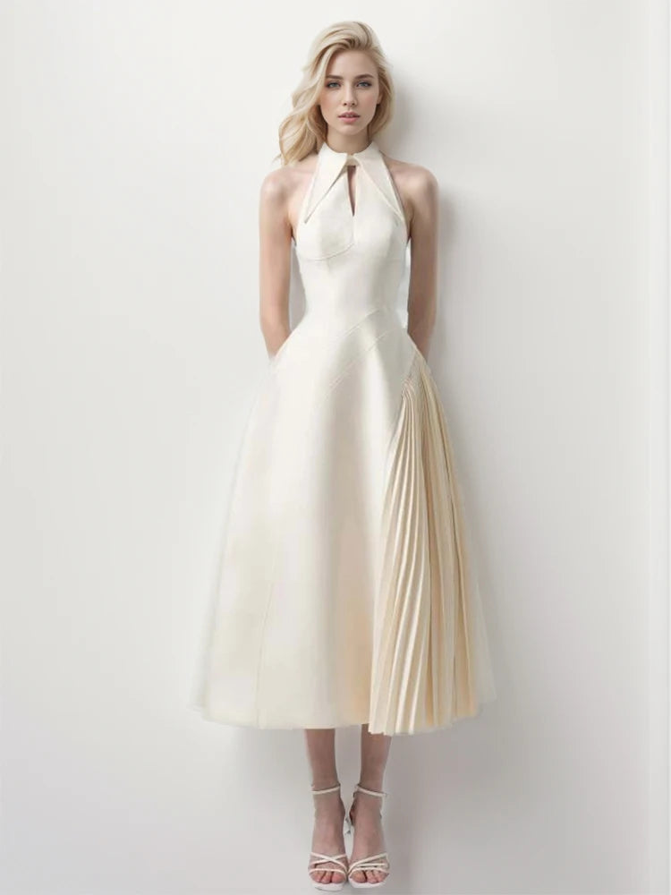 Beige Midi Dress