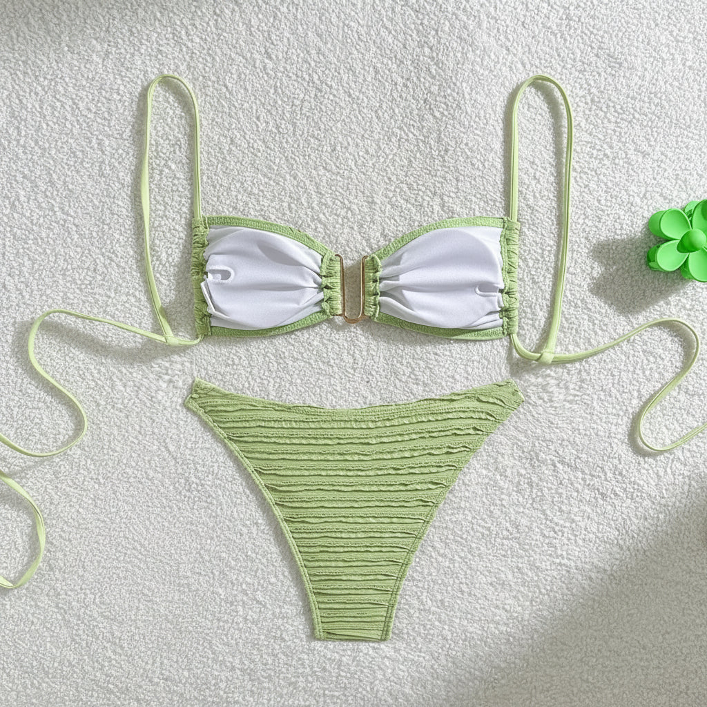 Ribbed Design Swimsuit
