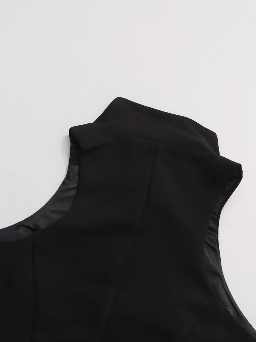Zipper Applique Mini Dress