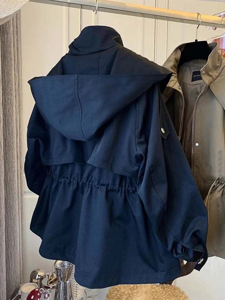Oversized Hooded Trench Jacket