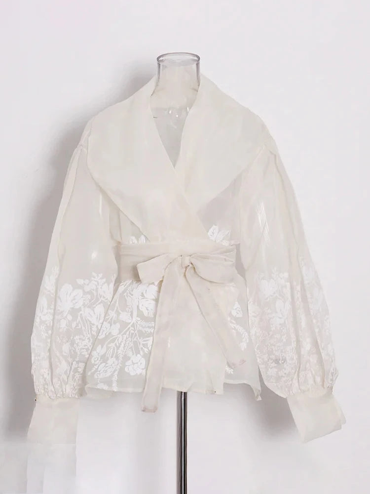 Chiffon Belted Blouse