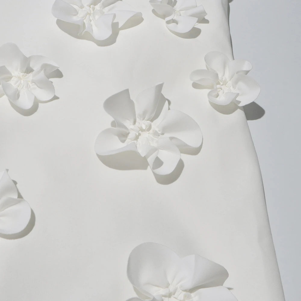 Open Back Appliques Dress