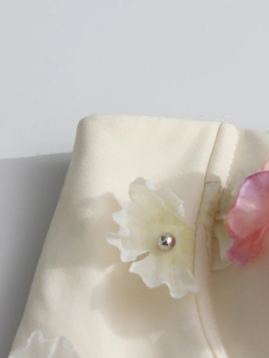Appliques Strapless Dress