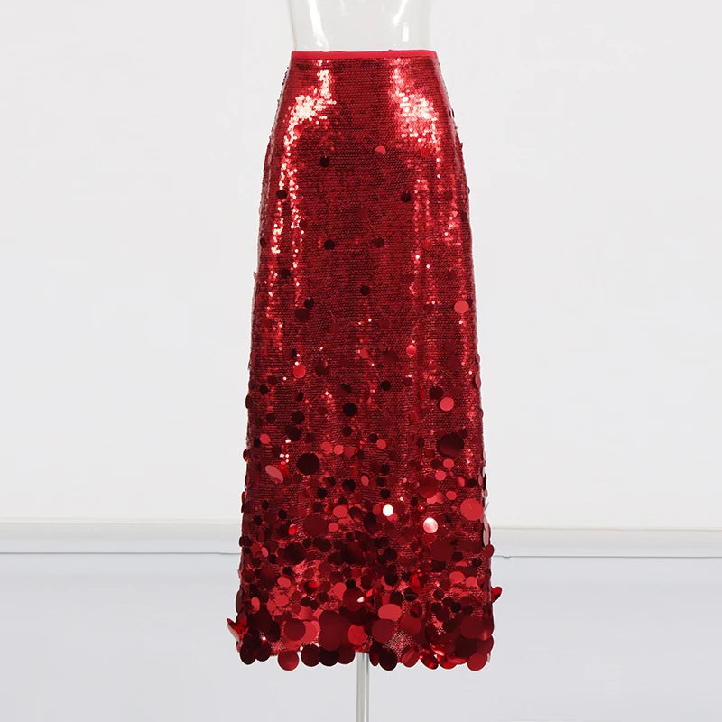 Sequins Midi Skirt
