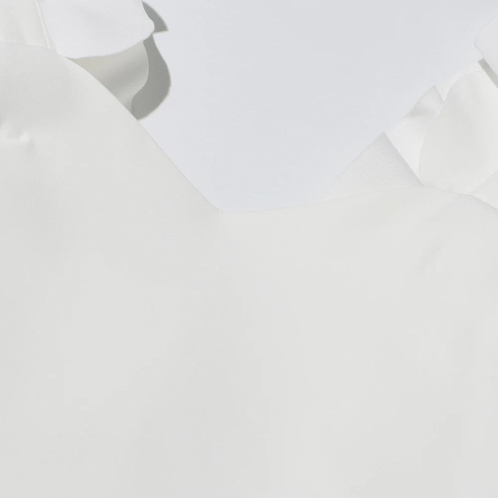 Open Back Appliques Dress