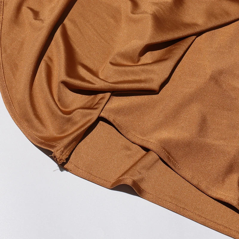Draped Scarf Mini Dress