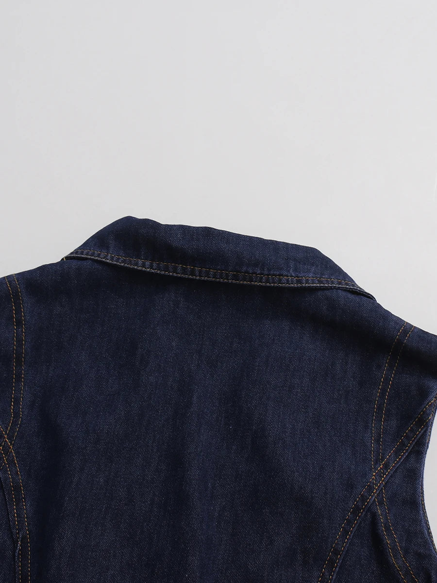 Belted Denim Mini Dress